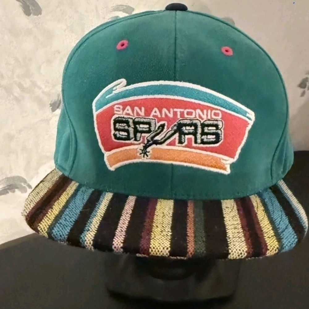 San Antonio Spurs Hat Cap Mitchell & Ness Hardwood Classics Adjustable